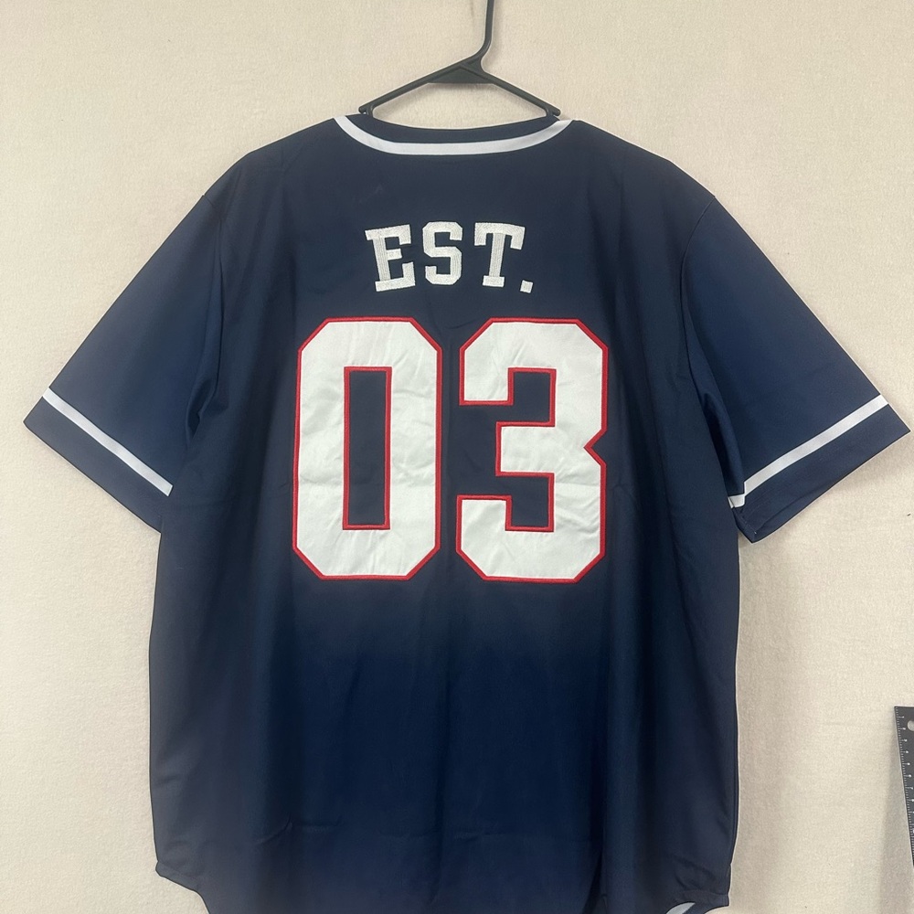 Barstool Sports Baseball Jersey Men’s Size Large Blue Button Up Heavy Duty - Picture 5 of 9